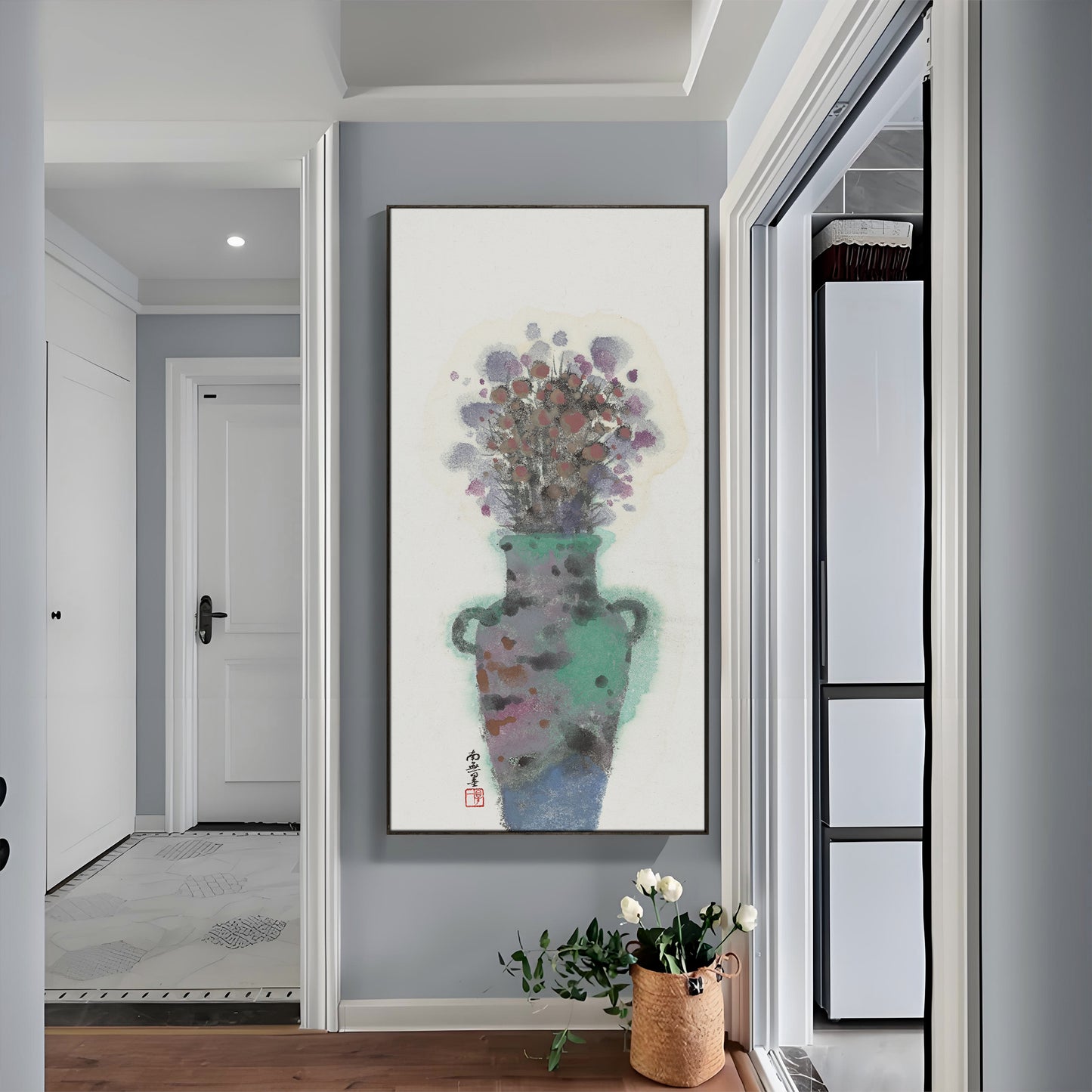 "Vase Flowers" framed canvas prints