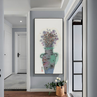 "Vase Flowers" framed canvas prints