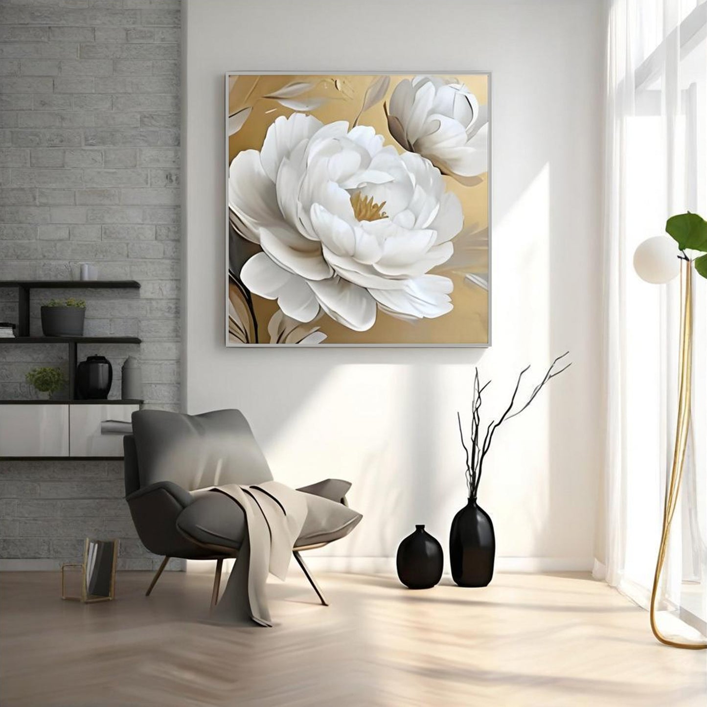 Metal Floating Picture Frame for Canvas Oil Painting, DIY Canvas Picture Frame, 1.5 Inch Depth for Canvas Prints Wall Art/Portrait/Landscape Living Room Bedroom Kitchen Decor (silver)