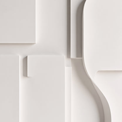 Beige Wall Sculptures, 3D Wood Wall Art, Minimalist Wall Hanging Home Decor