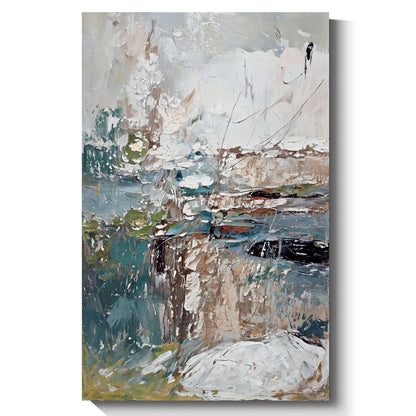 Modern abstract wall art, hand-painted oil painting