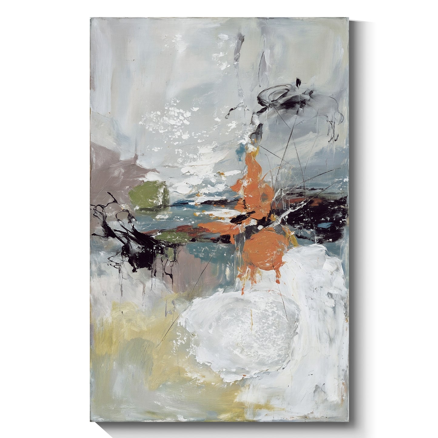 Modern abstract wall art, hand-painted oil painting