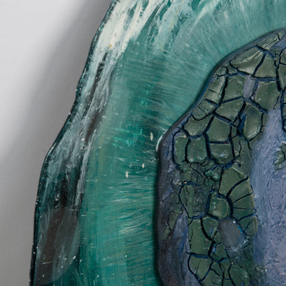 Acrylic hand-painted texture decoration acrylic wall sculpture