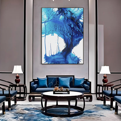 "Blue Rhythm" framed canvas prints