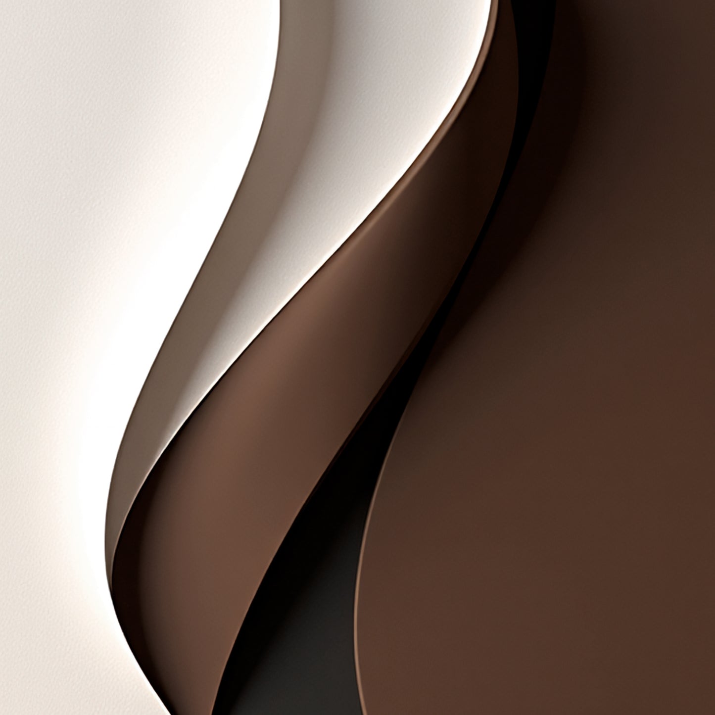 Beige and Brown Black Wall Sculptures, 3D Wood Wall Art, Minimalist Wall Hanging Home Decor