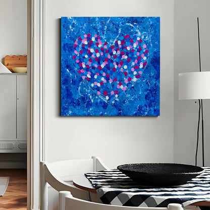 “Multi colored heart” 100% handpainted
