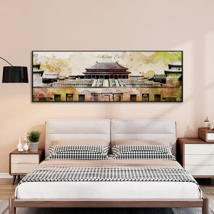 "Chinese architecture"hand-stretched canvas prints