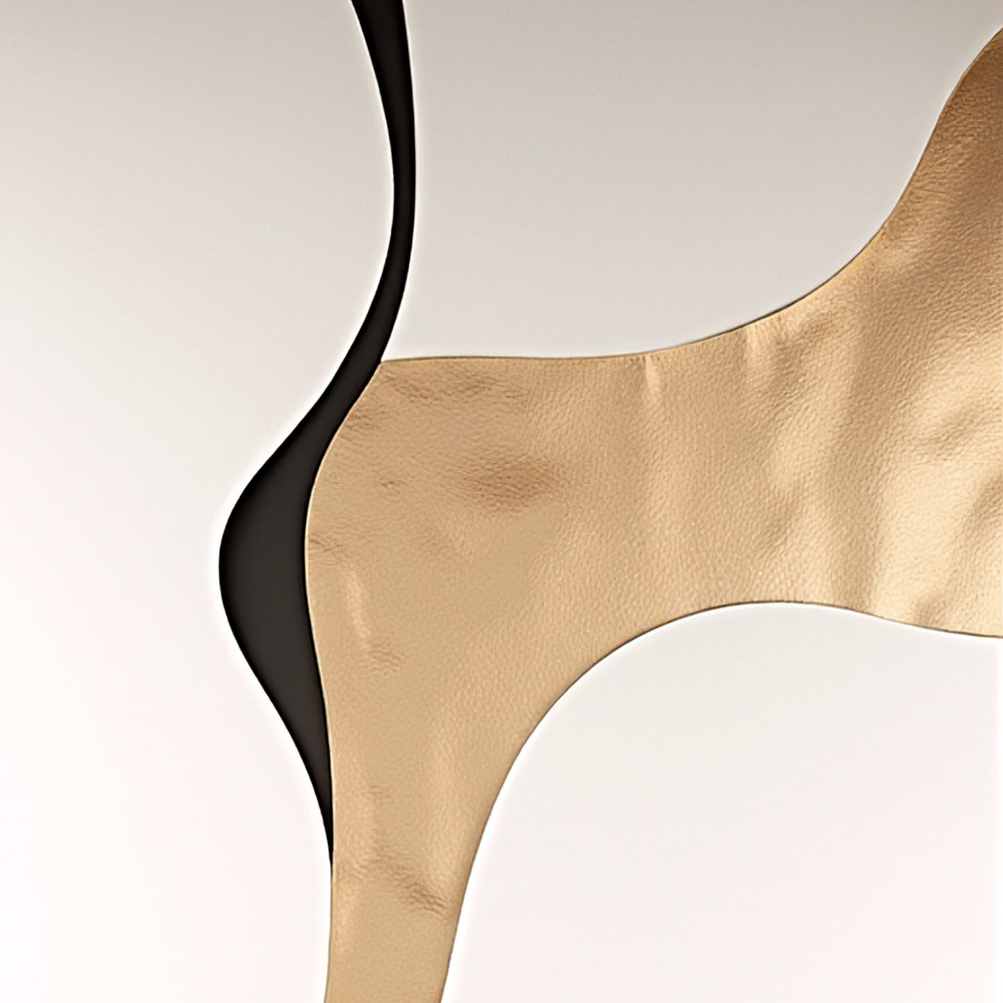 Beige and gold black Wall Sculptures, 3D Wood Wall Art, Minimalist Wall Hanging Home Decor