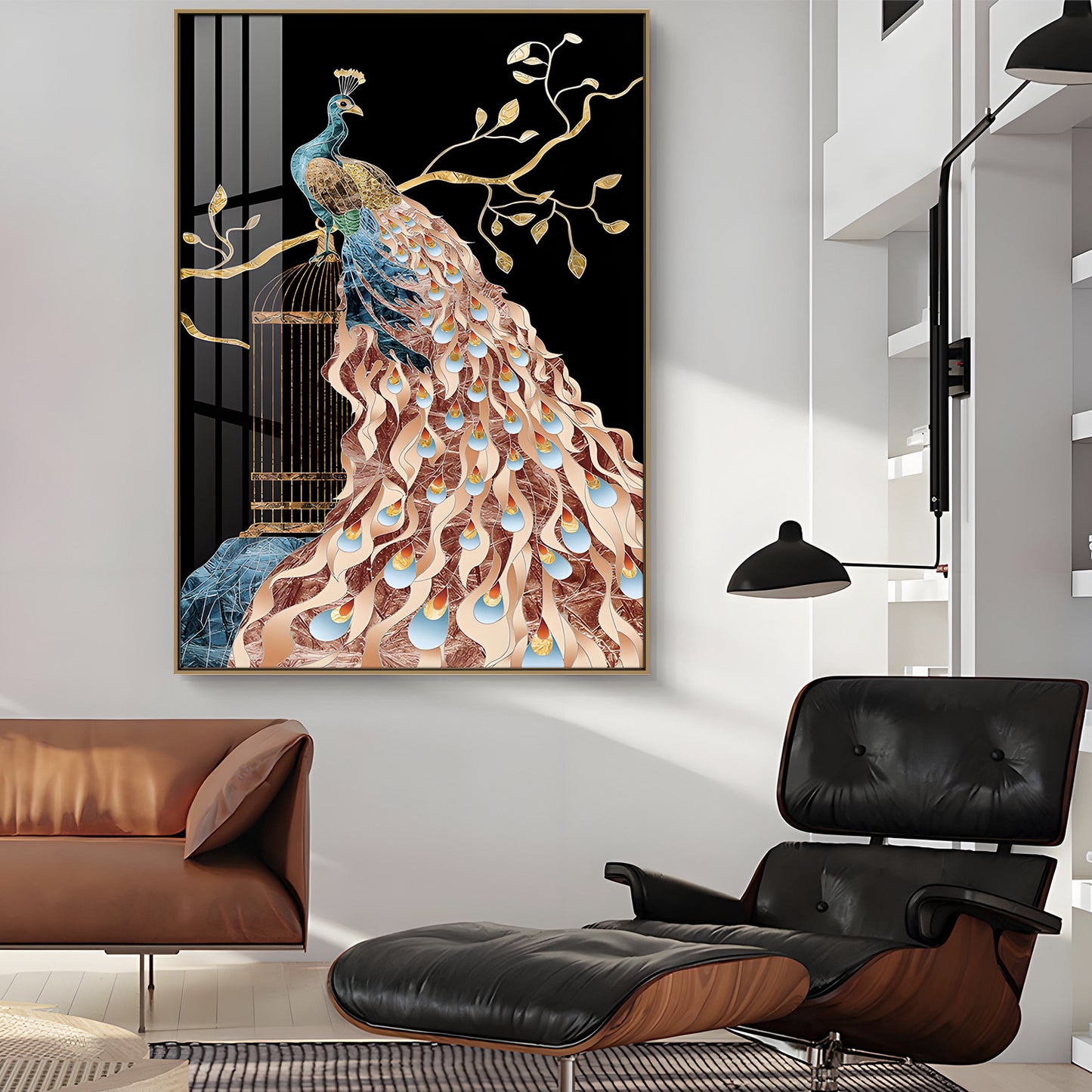 Metal Floating Picture Frame for Canvas Oil Painting, DIY Canvas Picture Frame, 1.5 Inch Depth for Canvas Prints Wall Art/Portrait/Landscape Living Room Bedroom Kitchen Decor (bronze)