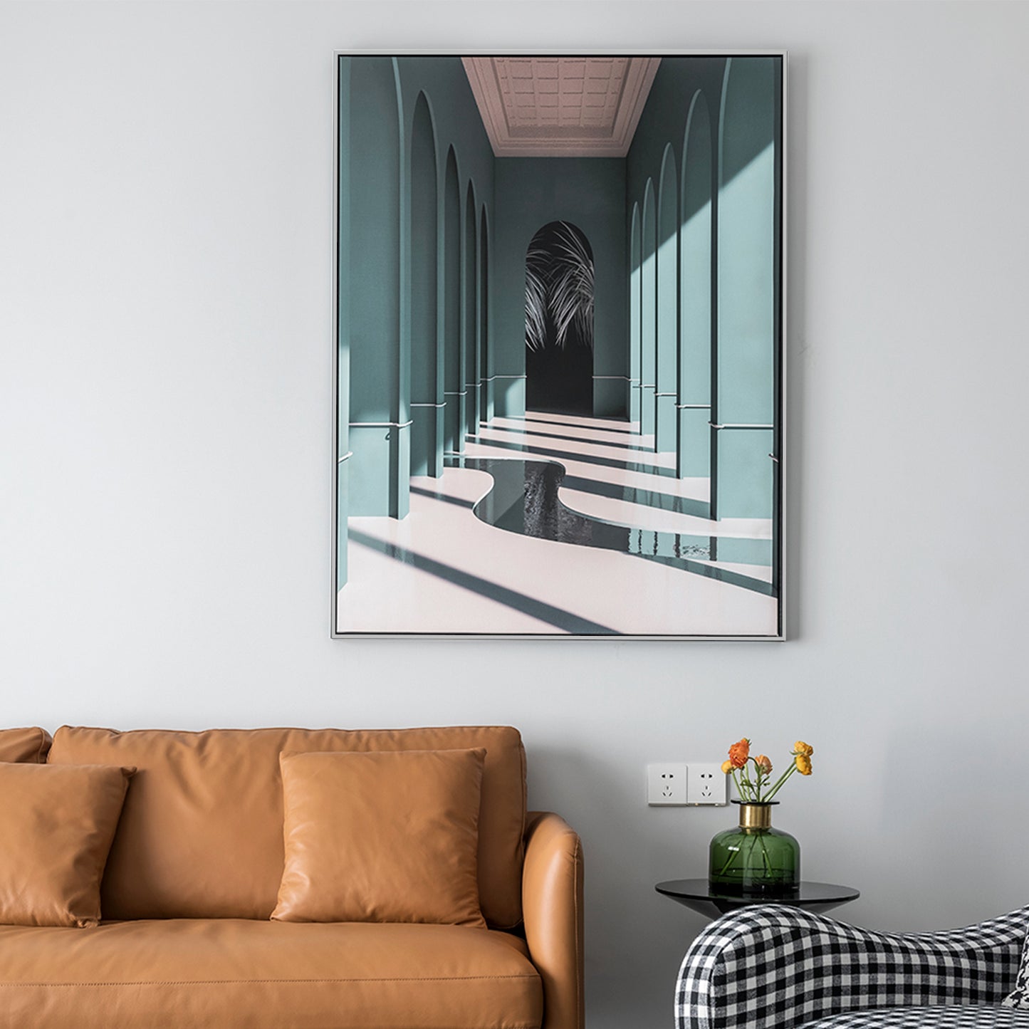 Metal Floating Picture Frame for Canvas Oil Painting, DIY Canvas Picture Frame, 1.5 Inch Depth for Canvas Prints Wall Art/Portrait/Landscape Living Room Bedroom Kitchen Decor (silver)