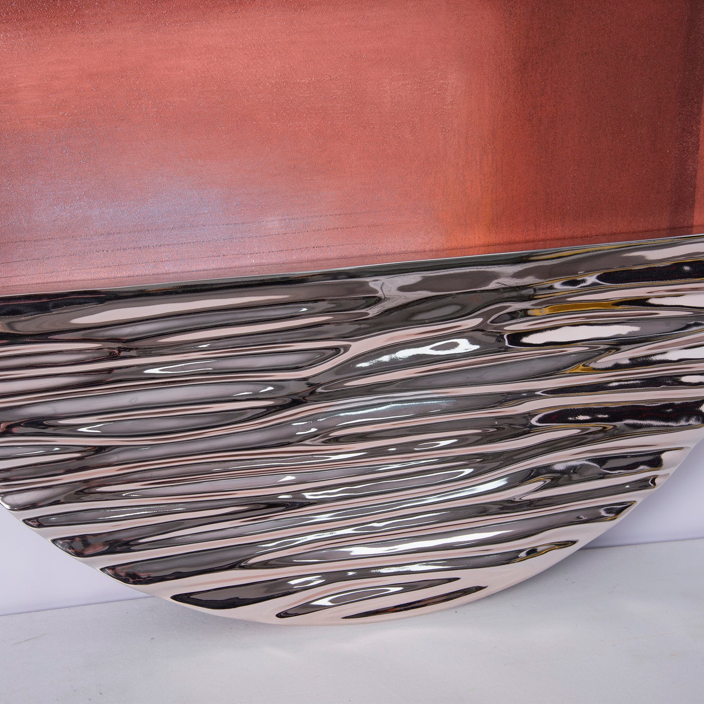 Hand painted base color fiberglass 3D wall art