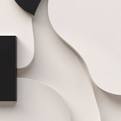 Beige and black Wall Sculptures, 3D Wood Wall Art, Minimalist Wall Hanging Home Decor