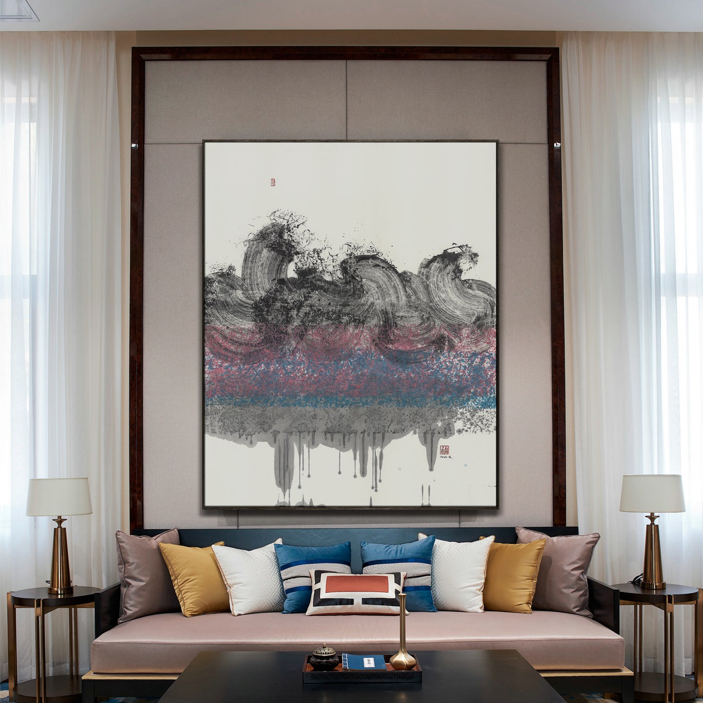 "Ink form 7" framed canvas prints