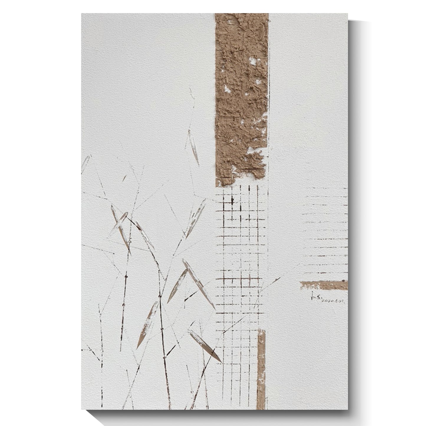 Modern abstract wall art, hand-painted oil painting