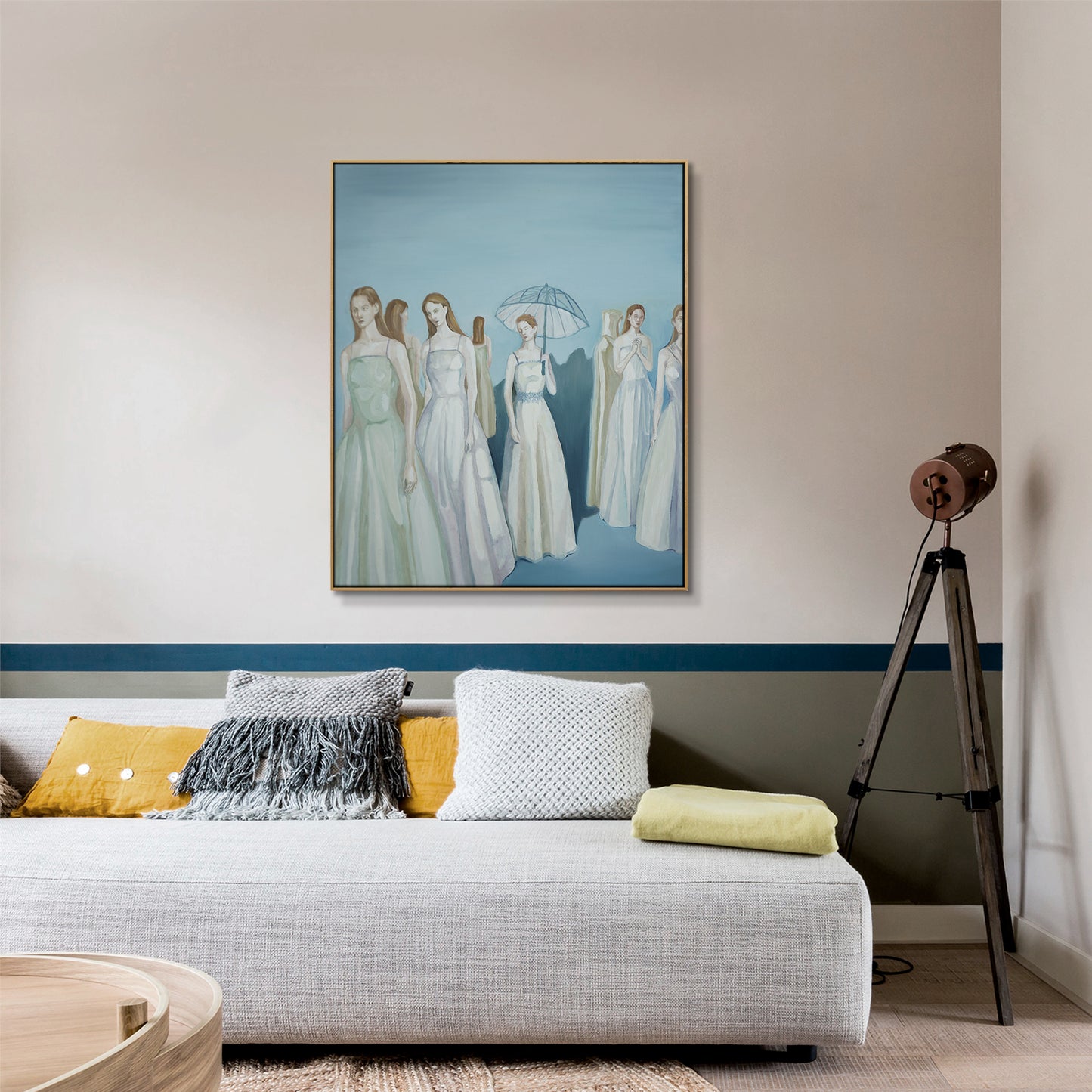 "solitary and Crowd (5)" hand-stretched canvas prints