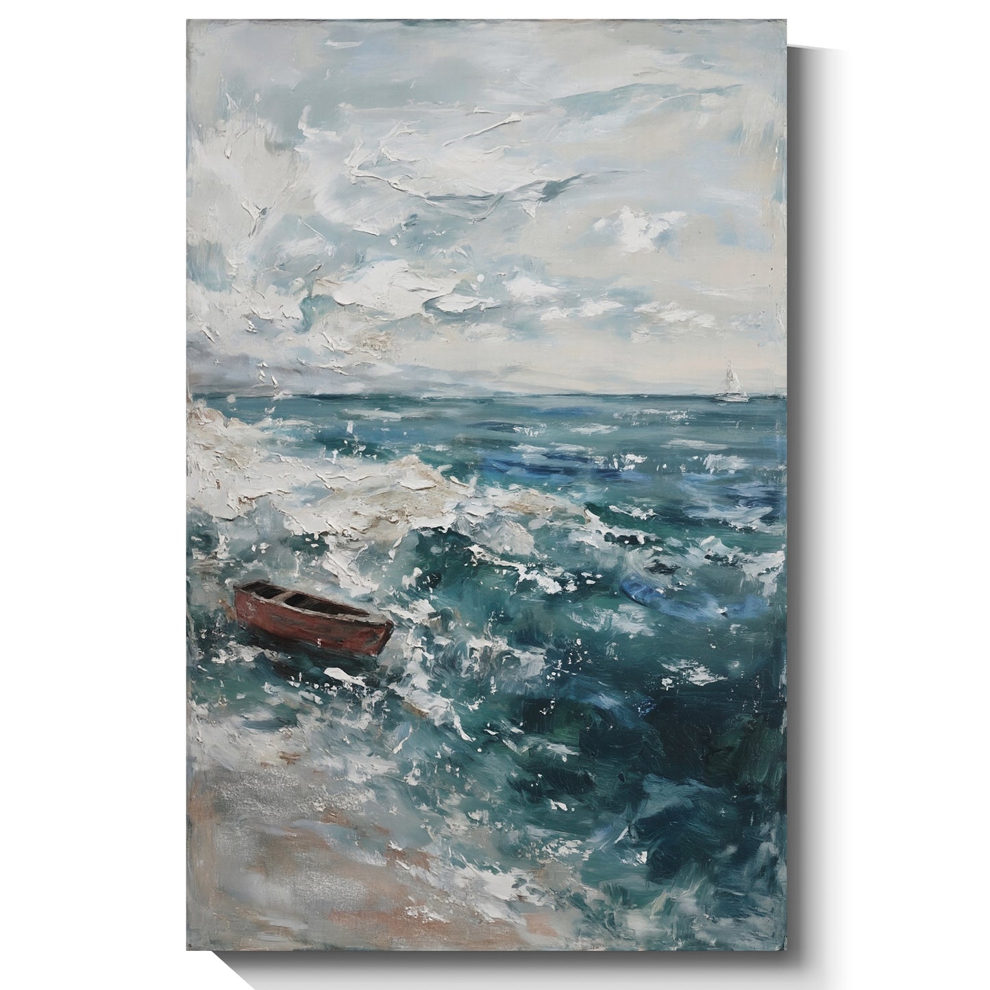 Modern abstract wall art, hand-painted oil painting