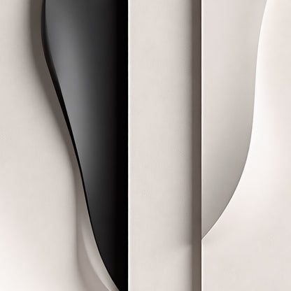 Beige and black Wall Sculptures, 3D Wood Wall Art, Minimalist Wall Hanging Home Decor