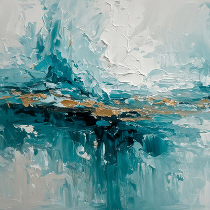 Banner modern abstract wall art, hand-painted oil painting
