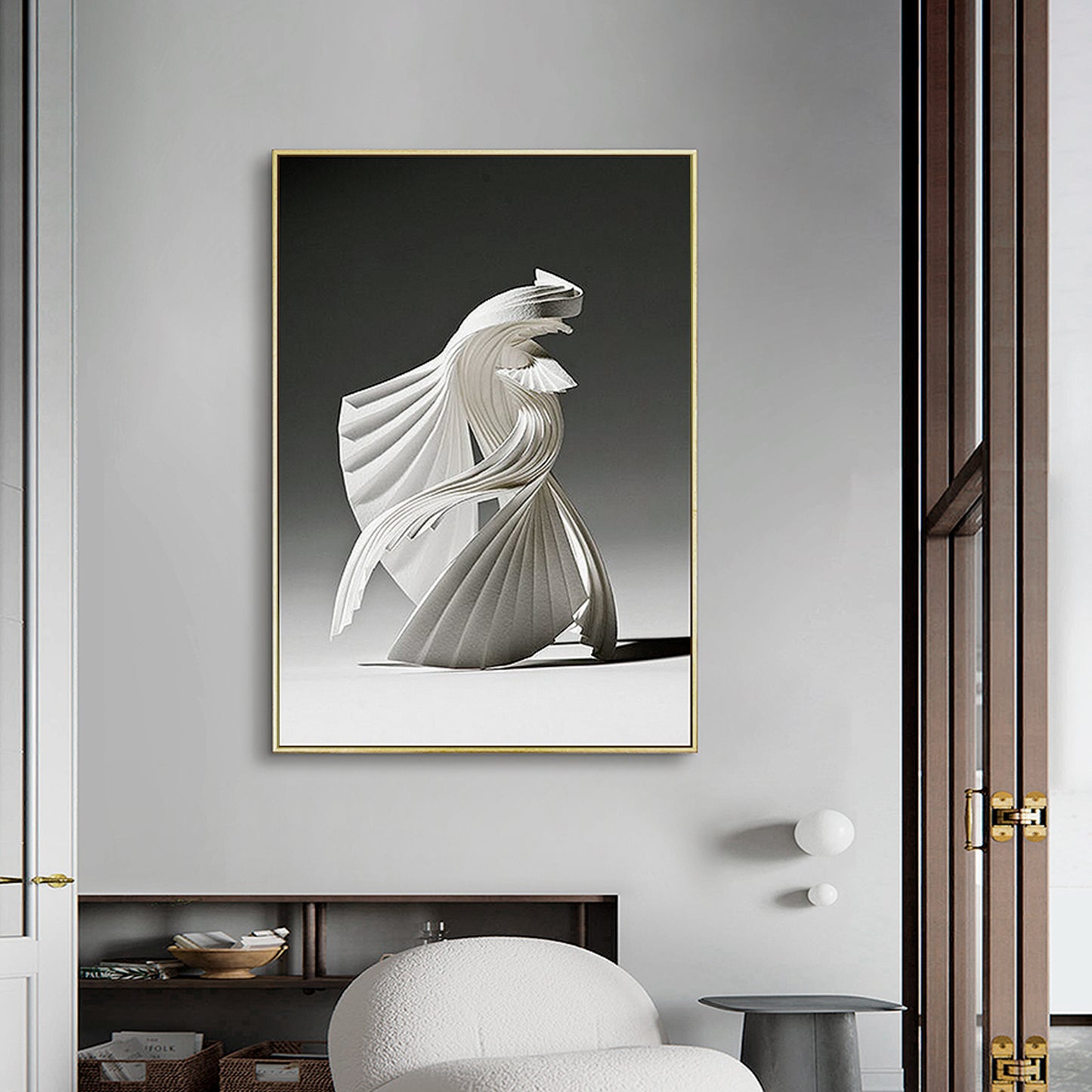 Metal Floating Picture Frame for Canvas Oil Painting, DIY Canvas Picture Frame, 1.5 Inch Depth for Canvas Prints Wall Art/Portrait/Landscape Living Room Bedroom Kitchen Decor (gold)