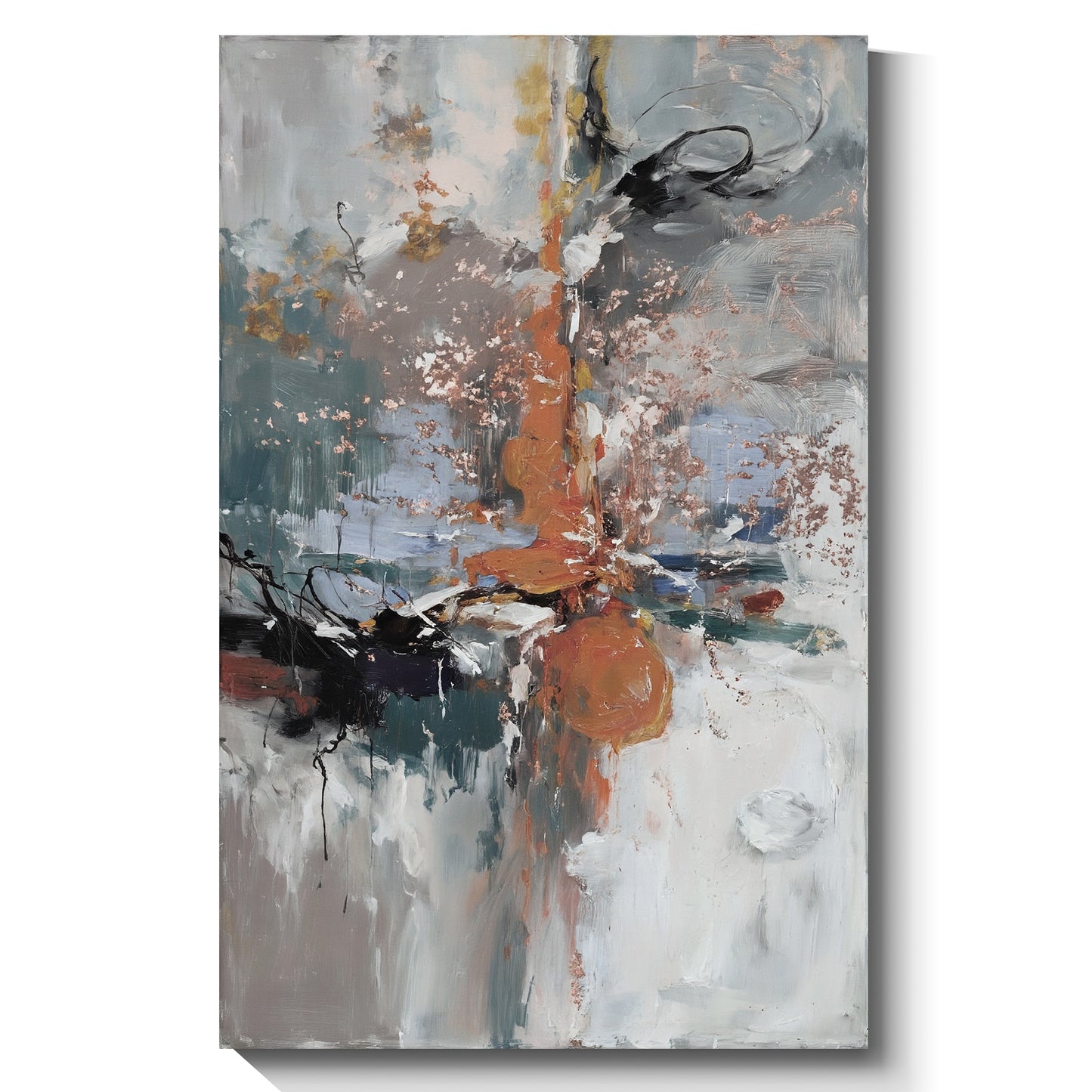 Modern abstract wall art, hand-painted oil painting