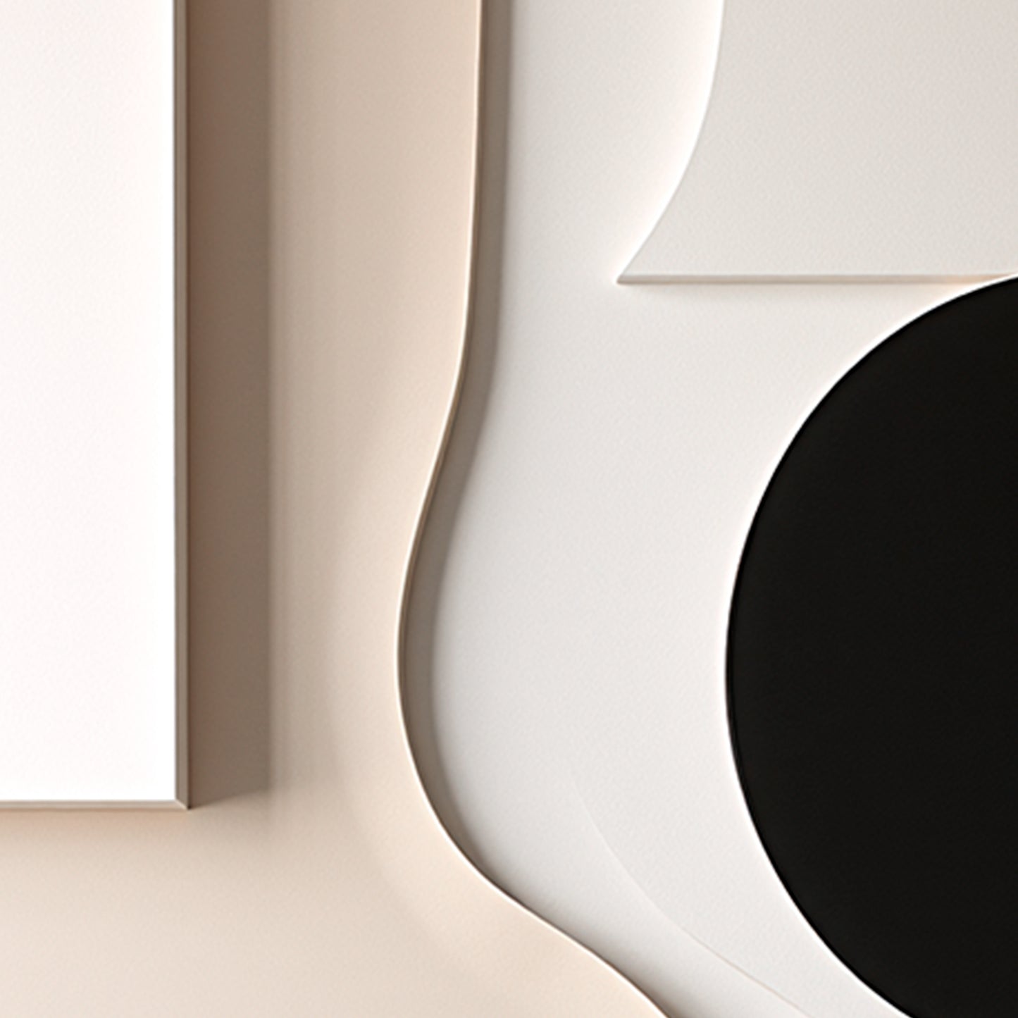 Beige and Brown Black Wall Sculptures, 3D Wood Wall Art, Minimalist Wall Hanging Home Decor