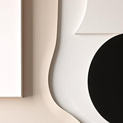 Beige and Brown Black Wall Sculptures, 3D Wood Wall Art, Minimalist Wall Hanging Home Decor