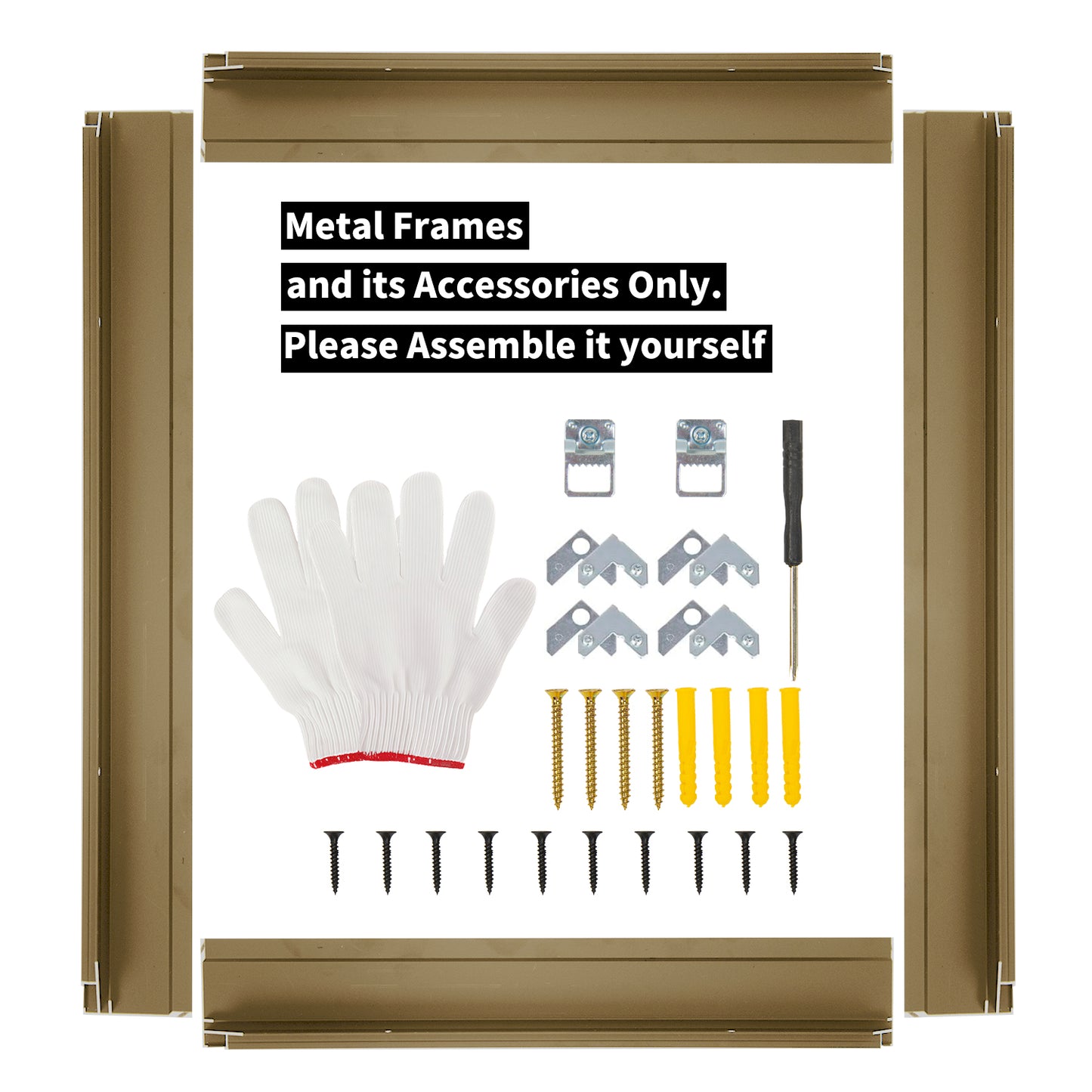 Metal Floating Picture Frame for Canvas Oil Painting, DIY Canvas Picture Frame, 1.5 Inch Depth for Canvas Prints Wall Art/Portrait/Landscape Living Room Bedroom Kitchen Decor (bronze)