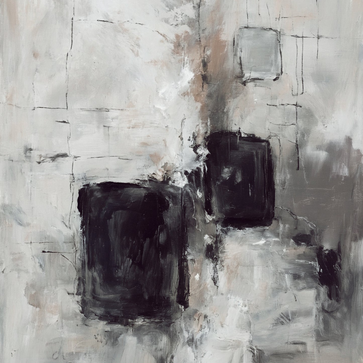 Modern abstract wall art, hand-painted oil painting