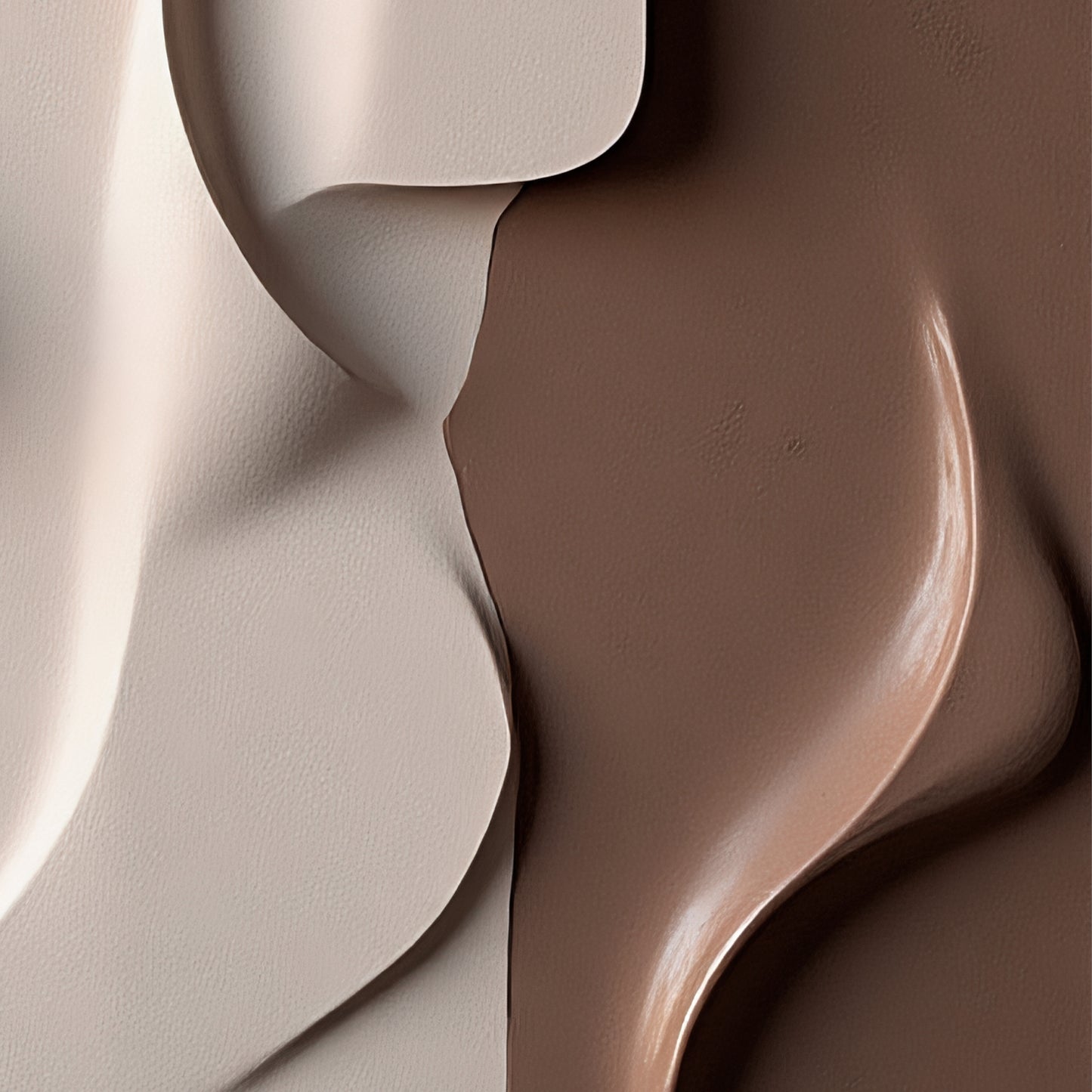 Beige and Brown dark green Wall Sculptures, 3D Wood Wall Art, Minimalist Wall Hanging Home Decor