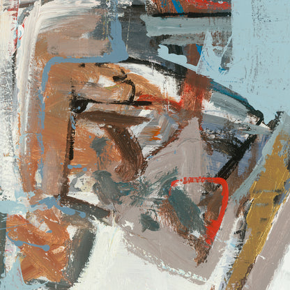 Square hand drawn acrylic painting