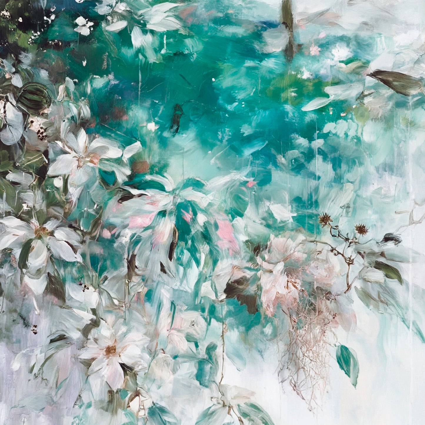 Modern abstract wall art, hand-painted oil painting