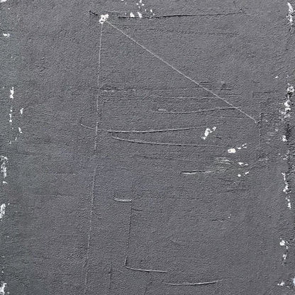 Black abstract wall art, hand-painted oil painting
