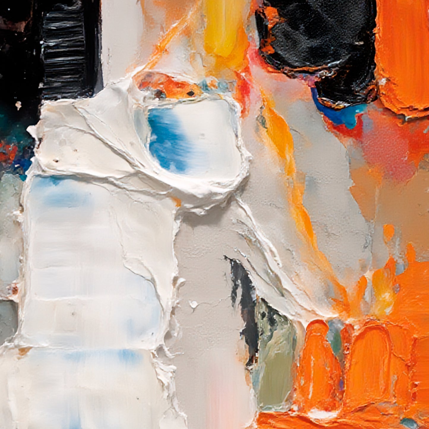 Modern abstract wall art, hand-painted oil painting