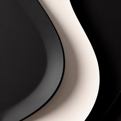Beige and black Wall Sculptures, 3D Wood Wall Art, Minimalist Wall Hanging Home Decor