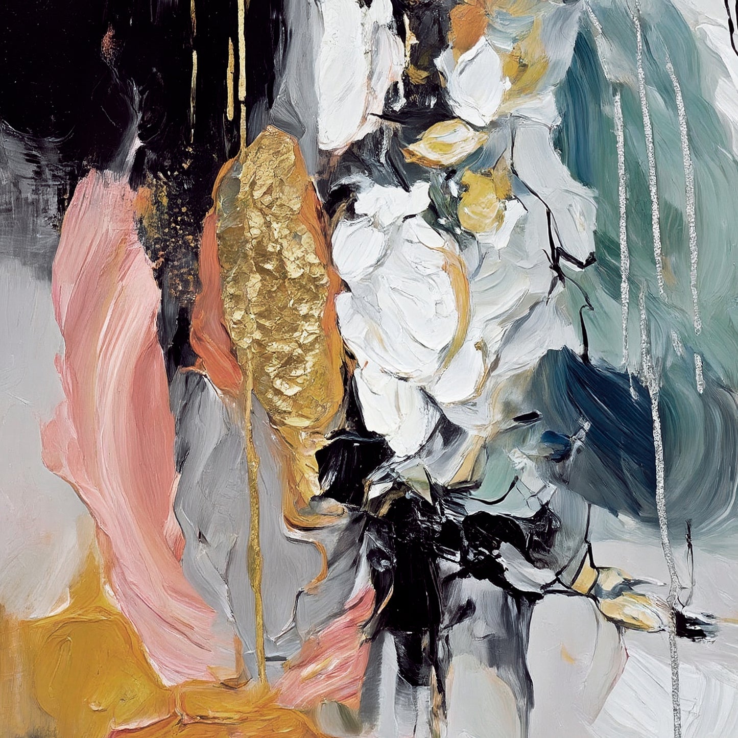 Modern abstract wall art, hand-painted oil painting