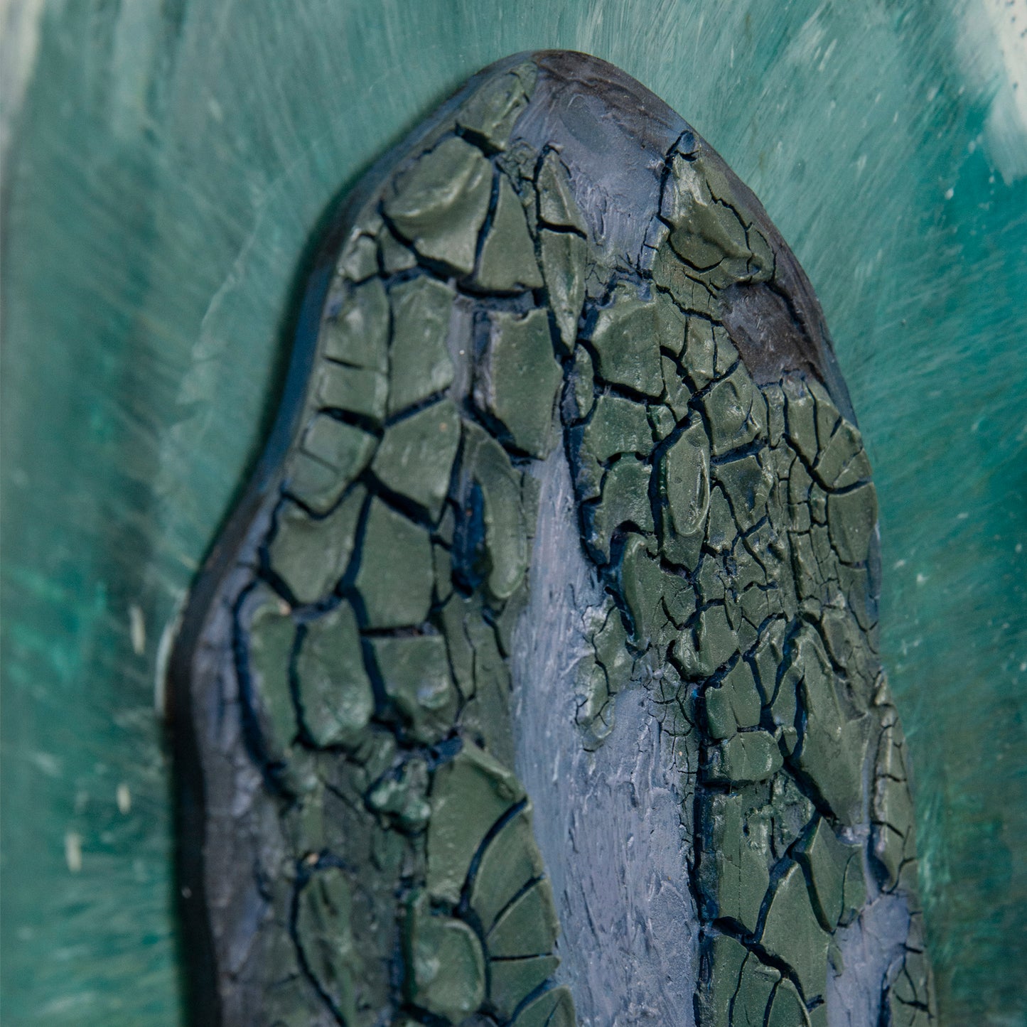 Acrylic hand-painted texture decoration acrylic wall sculpture