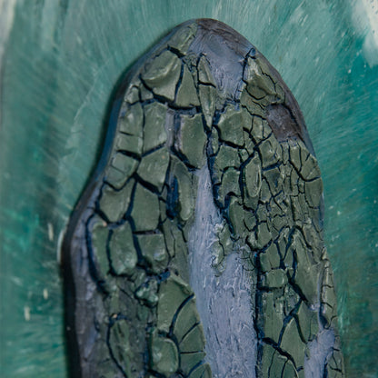 Acrylic hand-painted texture decoration acrylic wall sculpture