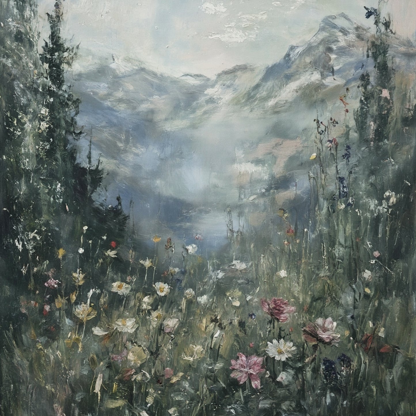 Modern abstract wall art, hand-painted oil painting