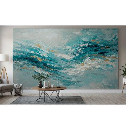 Banner modern abstract wall art, hand-painted oil painting