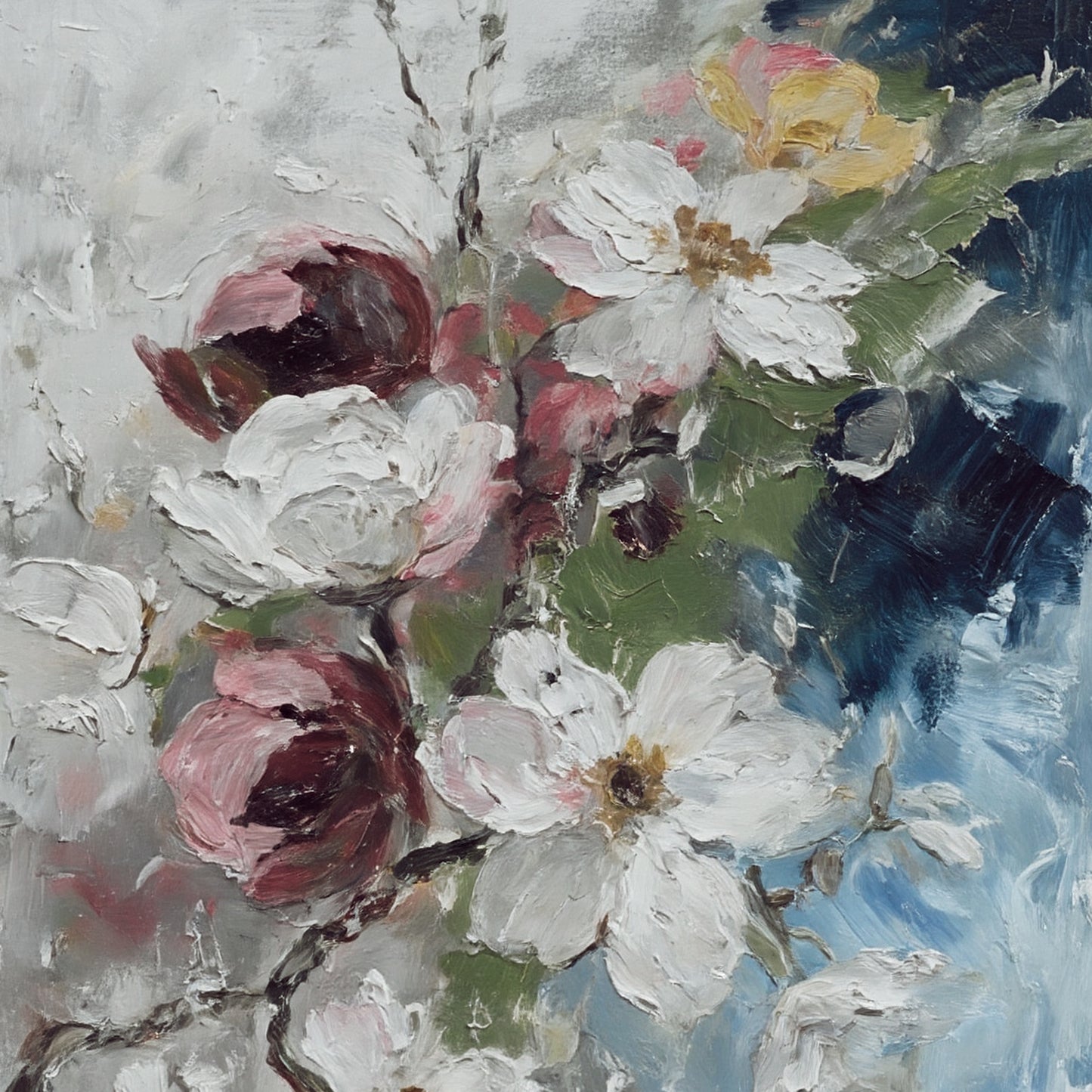 Modern abstract wall art, hand-painted oil painting