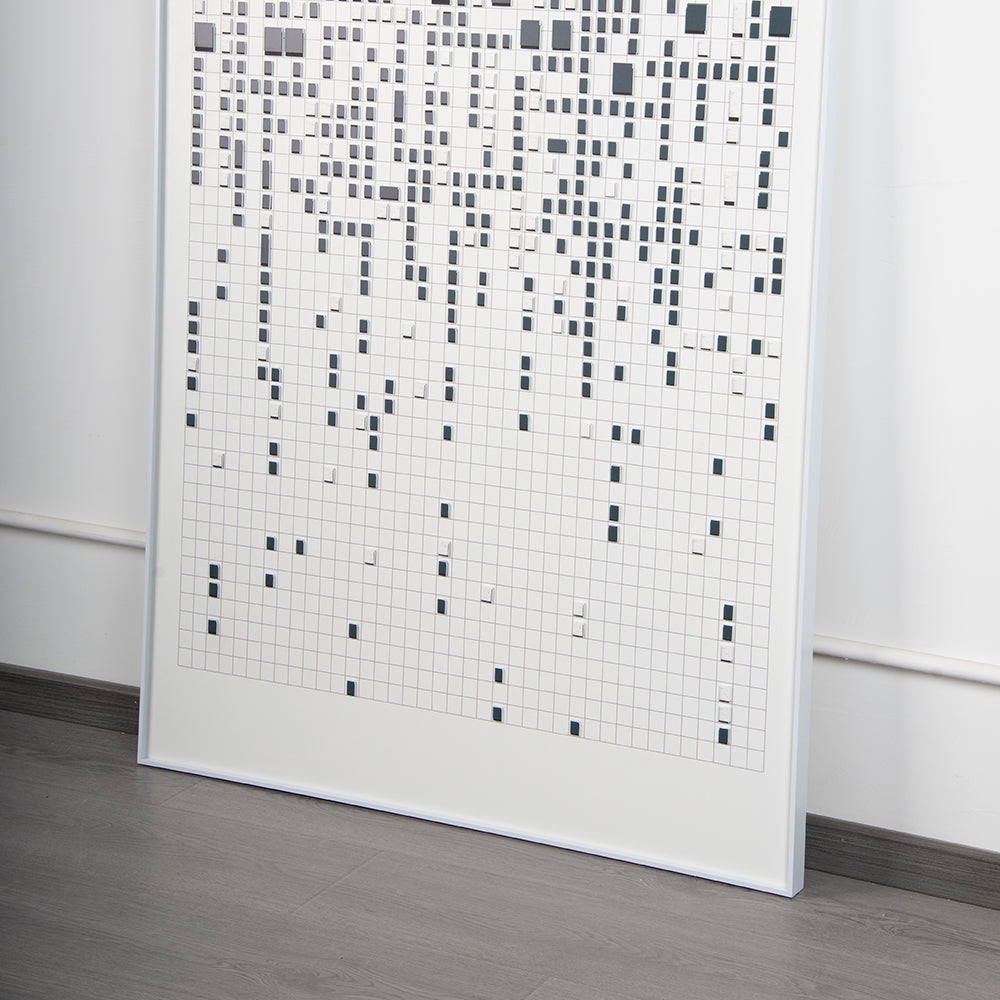 Black and white three-dimensional acrylic installation art