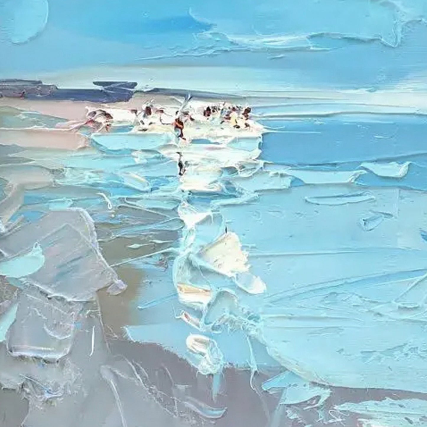 Modern abstract wall art, hand-painted oil painting