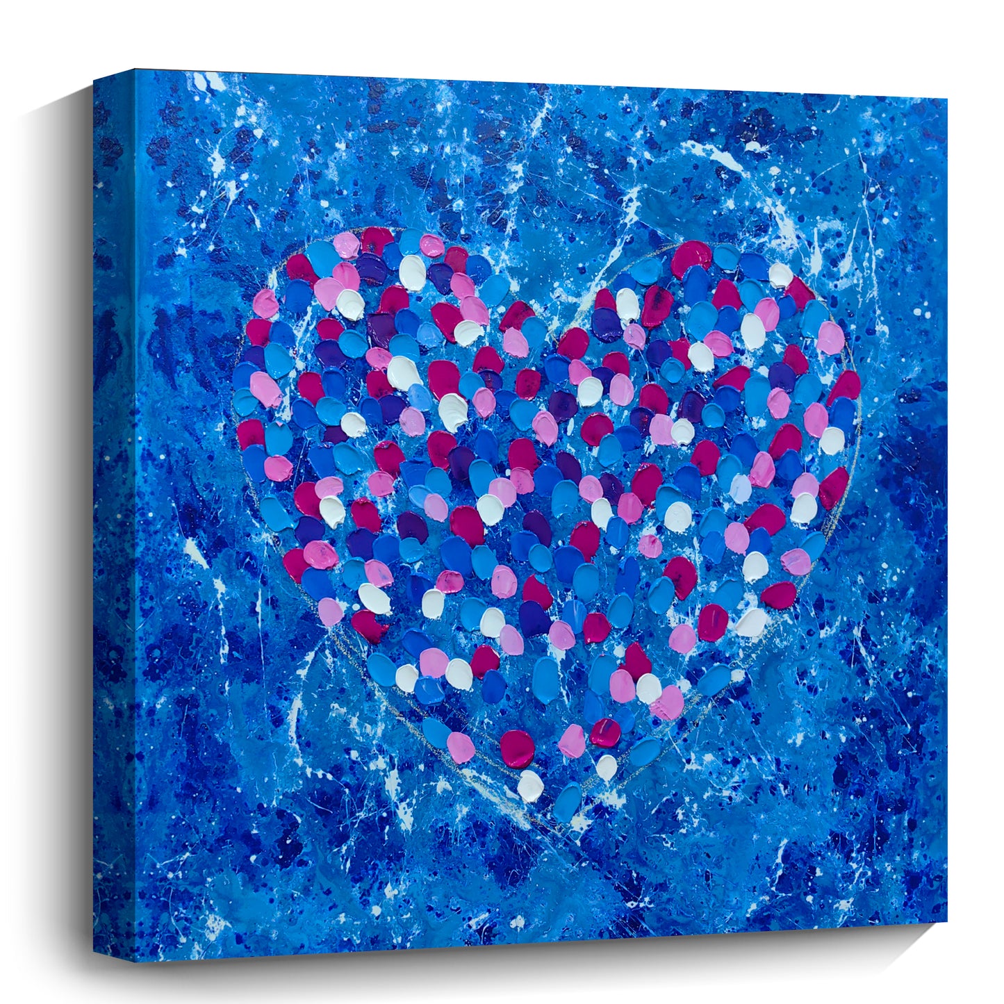 “Multi colored heart” 100% handpainted