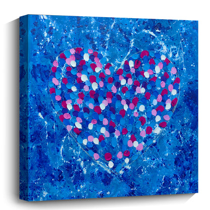 “Multi colored heart” 100% handpainted