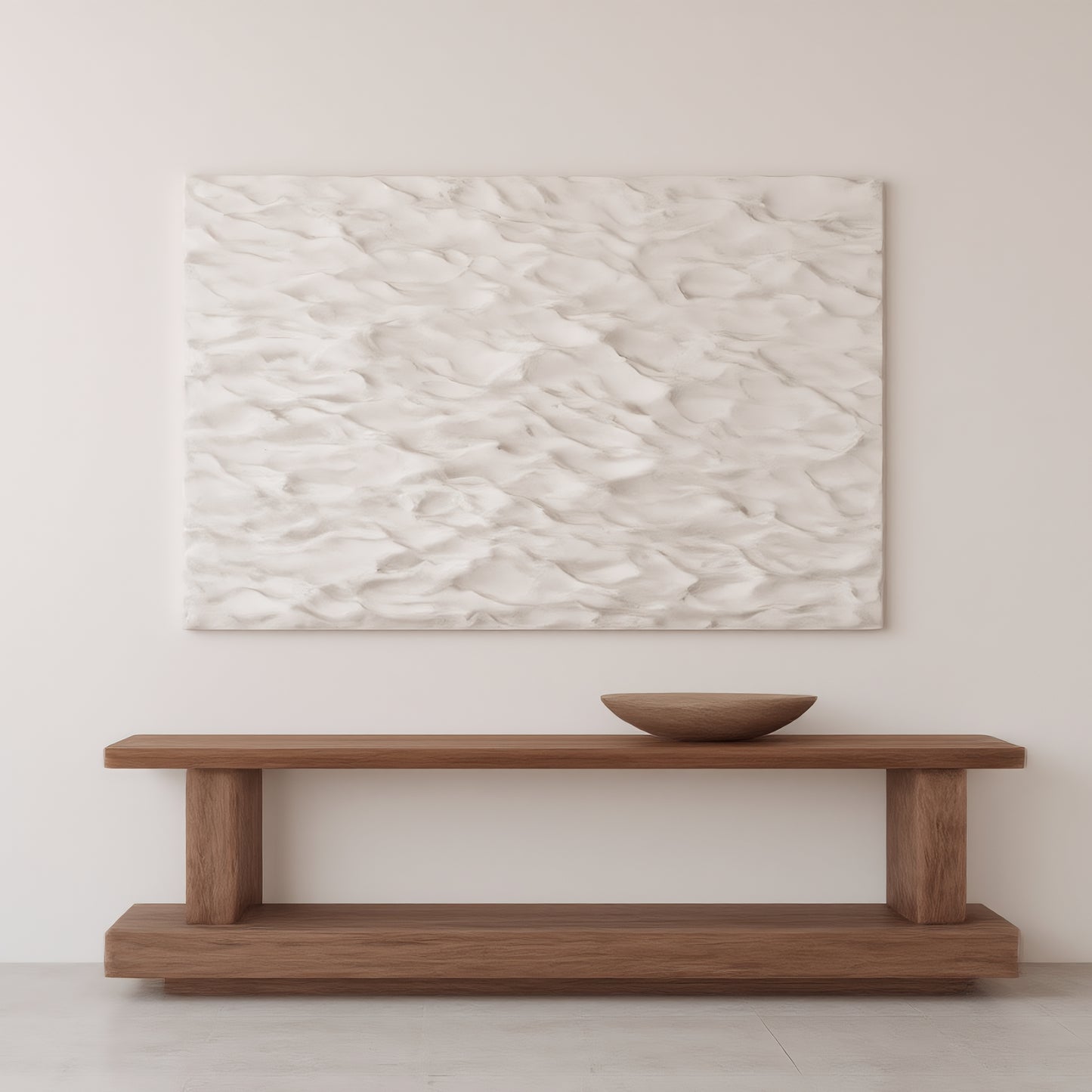 Beige Wall Sculptures, 3D Wood Wall Art, Minimalist Wall Hanging Home Decor