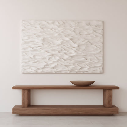 Beige Wall Sculptures, 3D Wood Wall Art, Minimalist Wall Hanging Home Decor