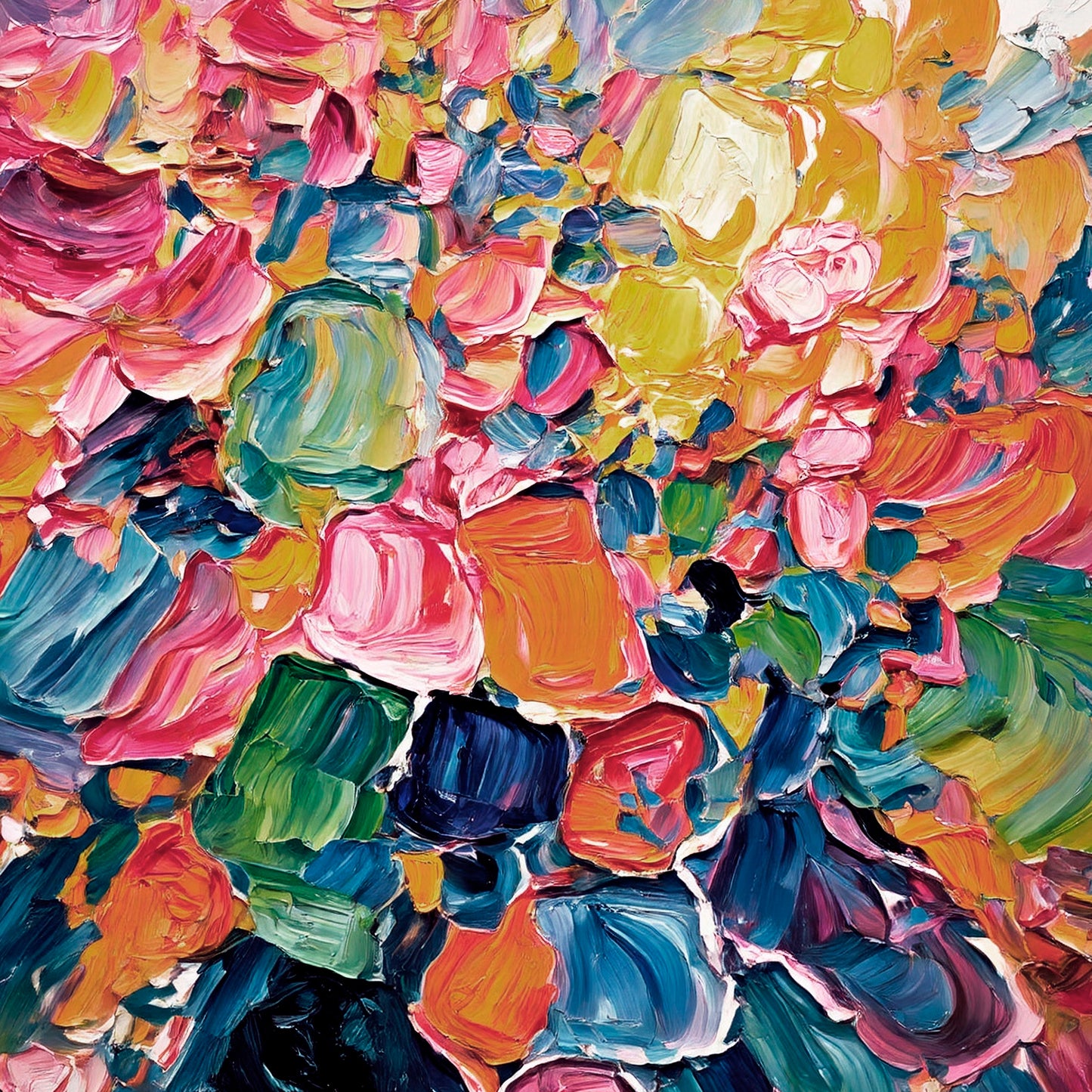 Modern abstract wall art, hand-painted oil painting