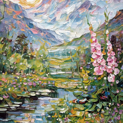 Modern abstract wall art, hand-painted oil painting