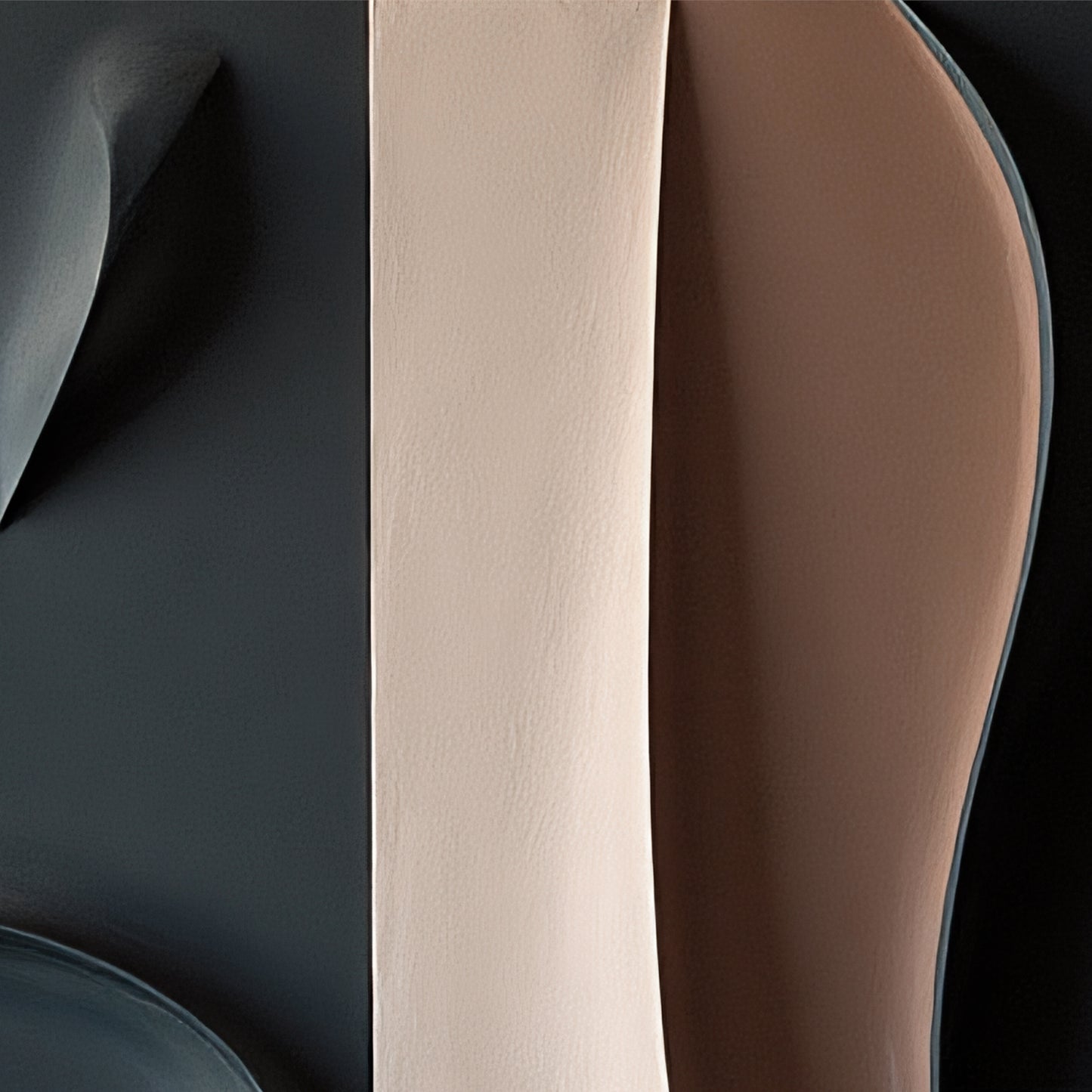 Beige and Brown dark green Wall Sculptures, 3D Wood Wall Art, Minimalist Wall Hanging Home Decor