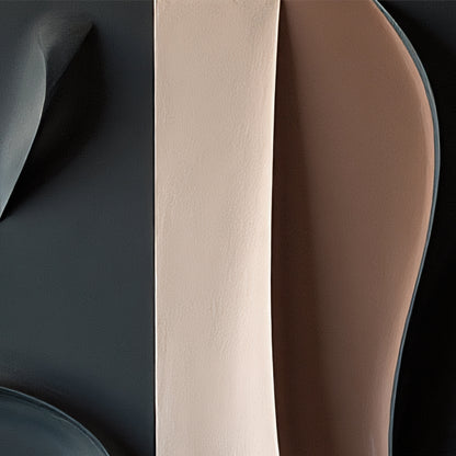 Beige and Brown dark green Wall Sculptures, 3D Wood Wall Art, Minimalist Wall Hanging Home Decor